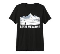 Penguin But Why Heading Towards Mountains Leave me Alone Premium T-Shirt