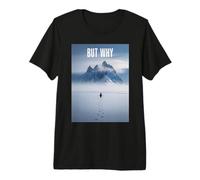 Penguin But Why Mountains - A Lone Penguin Walking Premium T-Shirt