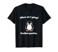 Penguin But Why Mountains Motivational Nihilist Penguin Tee T-Shirt
