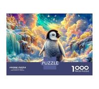 Penguin by A Magical Winter Village 1000 Piece Jigsaw Puzzle Cute Penguin Perfect Present for Boys, Girls, Men & Women 38x26cm/1000pcs
