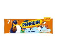 Penguin Caramel Chocolate Biscuit Bars, 7 x 24.6g Pack, 172.2g, Vegetarian Friendly