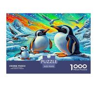 Penguin Challenging Puzzles 1000 Pc - Penguins Cosmic Psychedelic Vibrant Arctic for Men And Women Recycled Paper Educational Game Challenge70x50cm/1000pcs