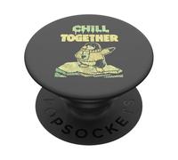 Penguin Chill Together Graphic Design Cool PopSockets Adhesive PopGrip