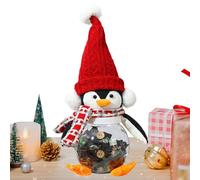Penguin Christmas Candy Jar | 1*pcs Adorable Holiday Storage Jar With Airtight Lid | 25.5x15x10cm Cute Penguin Treat Canister | Ideal Candies Snacks, Seasonal Decor Gift For Bakers Homeowners