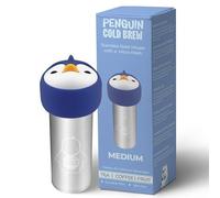 Penguin Cold Brew - Floating Tea Infuser Baskets - Stainless Steel Strainers for Loose Leaf Tea and Coffee - Extra Fine Metal Micro Mesh Steeper - Reusable, Travel-Friendly Fits Any 40oz Tumbler