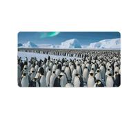 Penguin Colony Desk Mat with Stitched Edges, Rubber Mouse Mat for Keyboard Mats Non-Slip Waterproof Desk Pad Office Supplies Large Gaming Mouse Pad for Home Work