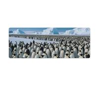 Penguin Colony Desk Mat with Stitched Edges, Rubber Mouse Mat for Keyboard Mats Non-Slip Waterproof Desk Pad Office Supplies Large Gaming Mouse Pad for Home Work