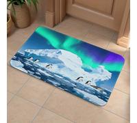 Penguin Colony Front Door Mat, Heavy Duty Bathroom Rugs Durable Welcome Mat for Outdoor Indoor, Super Absorbent Bath Rugs for Entryway Outside Patio Porch, 60x90cm