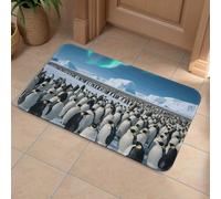 Penguin Colony Front Door Mat, Heavy Duty Bathroom Rugs Durable Welcome Mat for Outdoor Indoor, Super Absorbent Bath Rugs for Entryway Outside Patio Porch, 50x80cm