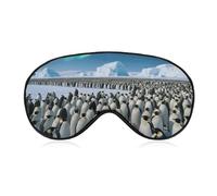 Penguin Colony Sleep Mask for Women Men, Breathable Soft Sleeping Mask Adjustable Eye Cover Light Blocking Eye Masks for Travel, Home, Office, Nap, Flights