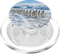 Penguin Colony Walking Ice Antarctic Wildlife Scene PopSockets PopGrip for MagSafe