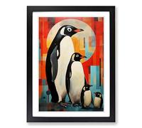 Penguin Constructivism Framed Print | A2 Black Framed Wall Art | Ready to Hang | Modern Historical Picture | Living Room Bedroom Lounge Office