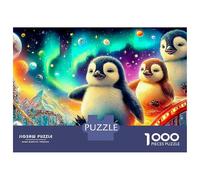 Penguin Couple 1000 Piece Jigsaw Puzzle with Whimsical Design - A Charming Challenge for Adults And Kids Age 14 Years Up38x26cm/1000pcs