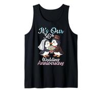 Penguin Couple Together It's Our 36th Wedding Anniversary Tank Top