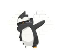 penguin dabbing Printed Jigsaw Puzzle 10.8x12.8 CM, Heart-Shaped Puzzle Challenging Game for Adults, Fun Decorative Wall Decor