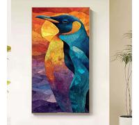 Penguin Diamond Painting Animal Diamond Art Kits Adults, 5D Crystal Art Kits for Adults Kids DIY Round Full Drill Gem Art Dots Craft Paintings Embroidery Kits Home Wall Decor Gifts 100x200cm tb28-g
