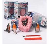 Penguin Dig Kit for Kids, Science Excavation Kits with Dig Block, Tools & Penguin Model | STEM Educational Archaeology Science Experiments Toy for Boys & Girls Indoor Outdoor Discovery