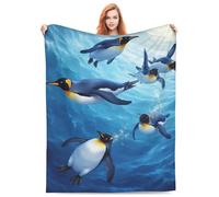 Penguin Dive Cozy Blanket Throw Blanket for Bed Soft Cozy Fluffy Couch Blankets Fleece Blanket Throw Gifts for Women Men Girls Boys，Lightweight Warm Plush Fleece Blanket for Couch40 X30