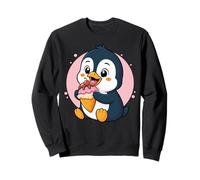Penguin Eating Ice Cream Graphic Boys Girls Penguin Lover Sweatshirt