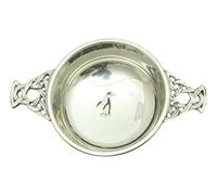 Penguin Enamel Chrome Plated Steel Quaich Bowl Scottish Quaich 265