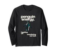 Penguin Energy Wandering Not Lost Meme Long Sleeve T-Shirt