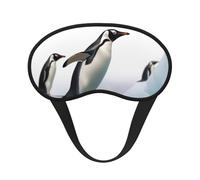 Penguin Eye Mask for Sleeping Soft Satin Sleep Shade Cover Blindfold with Elastic Strap Travel Nap Blackout Eye Shade Cover for Women Men