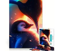 Penguin Family Love 1000 Piece Jigsaw Puzzles for Teenagers Jigsaw Reason Skill Toy Shared Fun Tight Cut Wall Art Decor (50x75cm)