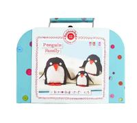 Penguin Family Sewing Craft Kit by Buttonbag - Learn to Sew - Kids Crafts kit - Suitable for All Levels with Simple Patterns and Full Instructions - Childrens Craft Kit with Gift Suitcase