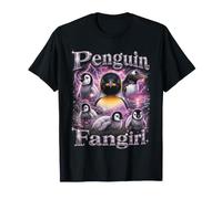 Penguin Fangirl | Womens Bootleg Halftone Girls Penguin T-Shirt