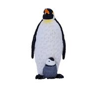 Penguin Figure Black & White PVC 3.5x3.5x7cm Handmade Emperor Penguin with Chick