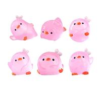 Penguin Figures - Cute Miiniature Pengun Statues | Animal Glow In-the Dark Figurines, Penguin Gardening Potted Ornaments 6-Piece Luminous Animal Sculptures For Home, Desk, Bedroom, Garden