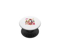 Penguin Floral Costume On Beach Matching Summer Vacation PopSockets Adhesive PopGrip
