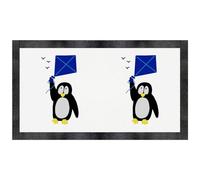'Penguin Flying With The Birds' Pet Feeding Mat (PM00025743)