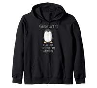 Penguin - Funny So I'm a Penguin Design Zip Hoodie