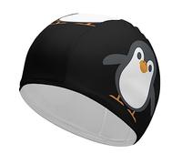 Penguin Funny Swim Cap for Adults Swimming Hat for Men Women Long And Short Hair