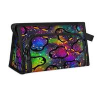 Penguin Galaxy Travel Makeup Bag for Women Men Kids Girls Boys Colorful Galaxy Multipurpose Wash Pouch Bag Toiletry Cosmetic Toiletries Shower Bag Organizer