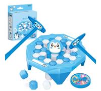 Penguin Game, Puzzle Block, Ice Blocks Hammer Play Spinner Wheel Turn-Based Tray Family Fun Quick Rounds Safe Material, Board Game for Children's Day 4.92x3.94x0.94inches