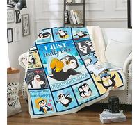 Penguin Gifts Blanket, Penguin Throw Blanket Gift for Women Kids Adults, Penguin Lover Ice Antarctic Cute Animals Throw for Boys Girls, Soft Fuzzy Cozy Plush Bed Couch Lightweight Blanket 50"x60"
