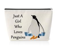 Penguin Gifts for Women Makeup Bag Penguin Themed Cosmetic Bag for Animal Lover Girl Graduation Christmas Birthday Presents for Friend Daughter Sister Colleague Travel Zipper Pouch
