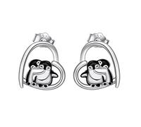 Penguin Gifts Sterling Silver Penguin Stud Earrings Cute Penguins Jewellery Gifts for Women