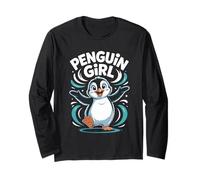 Penguin Girl Womens Cartoon Winter Arctic Animal Birthday Long Sleeve T-Shirt
