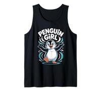 Penguin Girl Womens Cartoon Winter Arctic Animal Birthday Tank Top