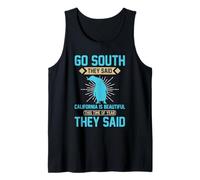 Penguin go South They Said California - Kids Penguin Tank Top