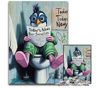 Penguin Go Toilet JigsawPuzzle 1000 Pieces for Adults Puzzles for Adults Educational Brain Teaser, Artistic Home & Office Decor, 14+ Age 26X38CM/10.23x14.96inch