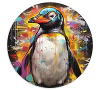 Penguin Graffiti Impossible Jigsaw Puzzles for Adults 1000 Pieces Puzzle Gifts Interactive Family Game,Ideal, Family Activity Game 67.5x67.5cm