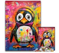 Penguin Graffiti Painting Jigsaw Puzzles for Adults 1000 Challenging Puzzles Fun at Home Activities, Birthday Present, Travel Gifts 26X38CM/10.23x14.96inch