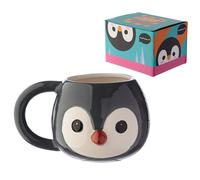 PENGUIN HEAD 3D STYLE ANIMALS COFFEE MUG CUP NEW IN GIFT BOX PUK