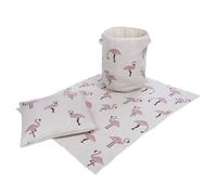 Penguin Home 100% Cotton Set Of Knitted Basket, Cushion & Blanket