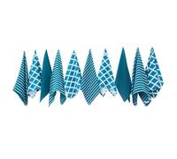 Penguin Home Premium 100% Pure Cotton Tea Towel for Kitchen, Set of 10 Kitchen Towels, Soft & Durable Kitchen Cloths Towel Set, Machine Washable, 65 x 45 cm Colour - Light Blue