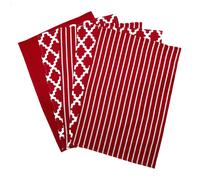 Penguin Home Premium 100% Pure Cotton Tea Towel for Kitchen, Set of 5 Kitchen Towels, Soft & Durable Kitchen Cloths Towel Set, Machine Washable, 65 x 45 cm Colour - Red